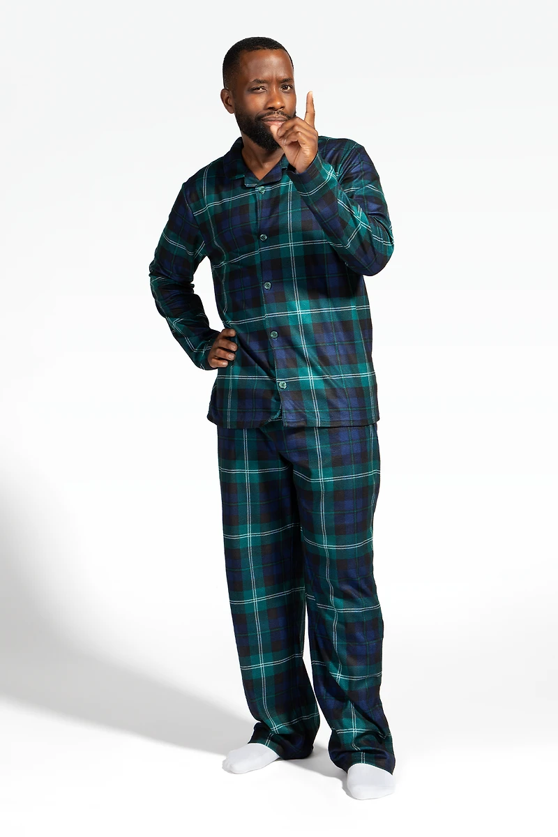 Mens Fammy Jammies Festive Flannel Pajama Set