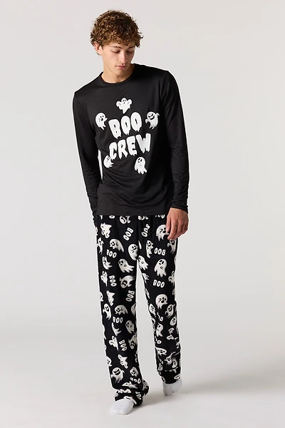 Mens Fammy Jammies Boo Crew Pajama Set