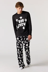 Mens Fammy Jammies Boo Crew Pajama Set
