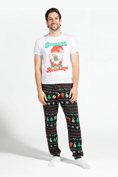 Mens Fammy Jammies Gnome for the Holidays Pajama Set