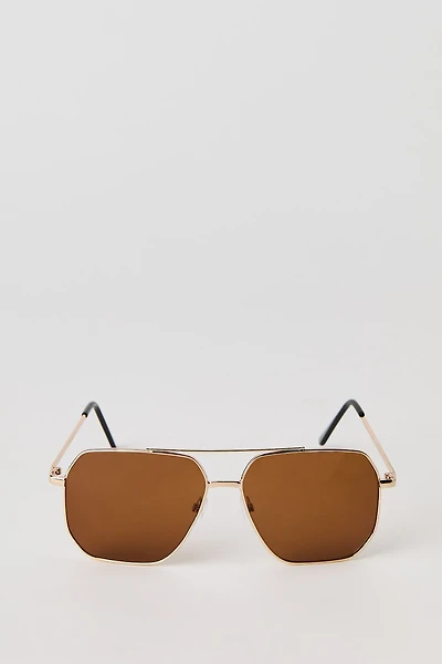 Lunettes de soleil carrées aviateue