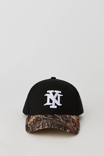 Casquette de base-ball à imprimé camouflage et broderie City