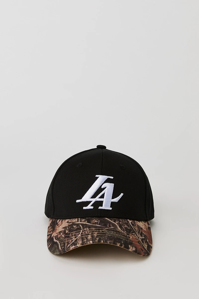 Casquette de base-ball à imprimé camouflage et broderie City