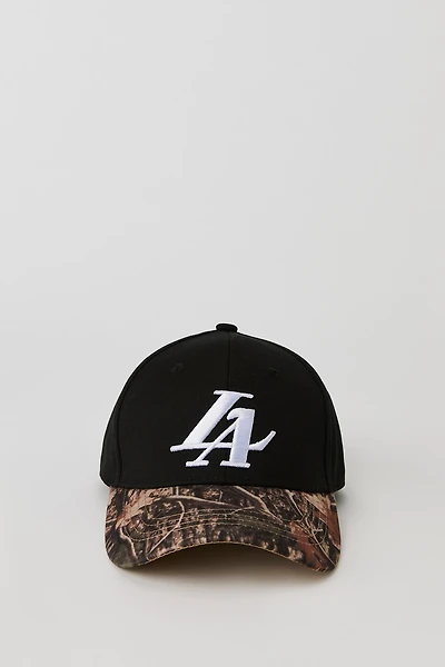 Casquette de base-ball à imprimé camouflage et broderie City