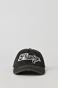 Casquette de base-ball à applique Playboy effet d'usure
