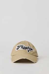 Casquette de base-ball à applique Playboy effet d'usure