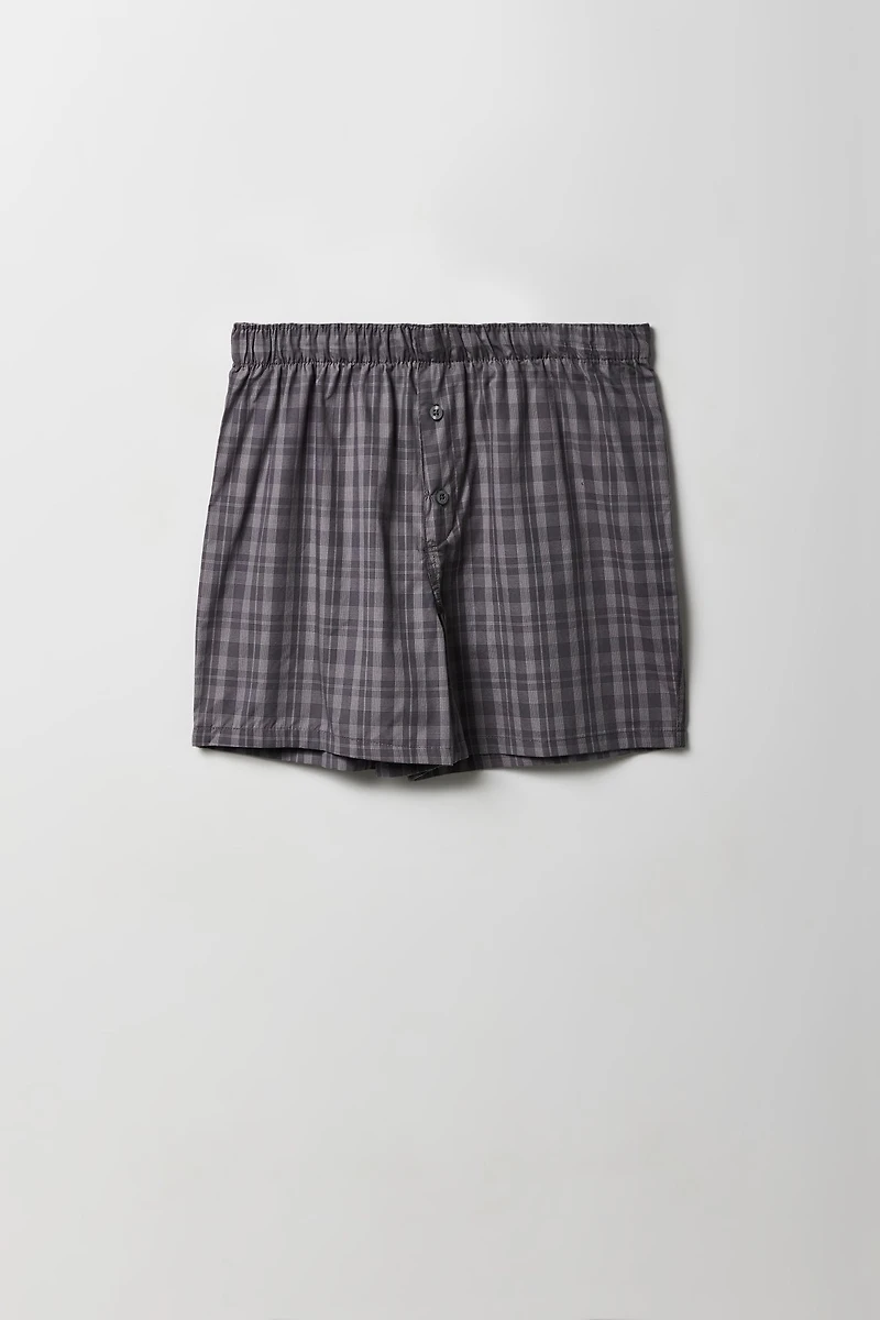 Short boxeur à carreaux