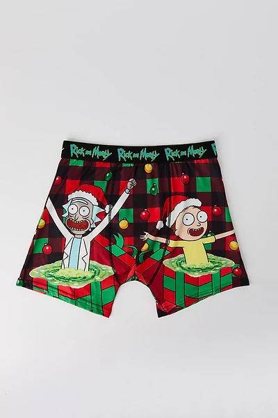 Cartoon Christmas Print Boxer Brief