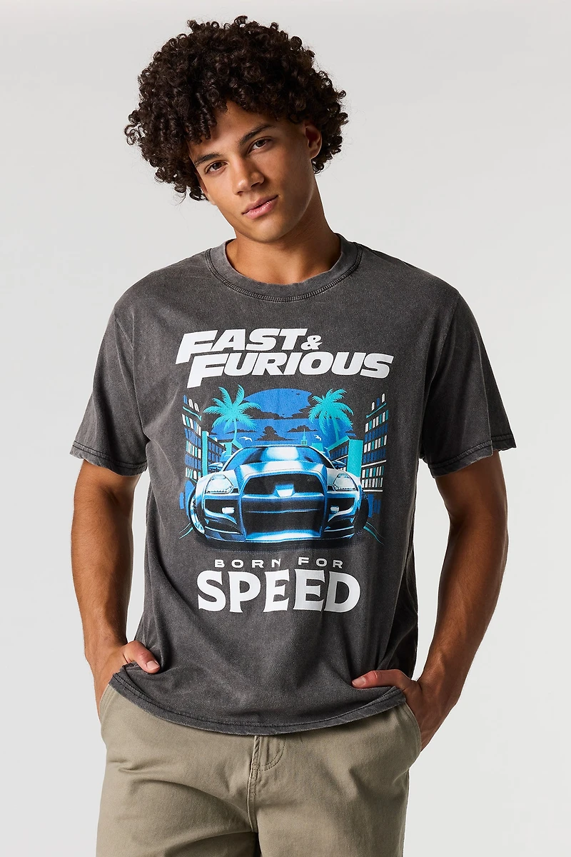 Fast & Furious Graphic Washed T-Shirt