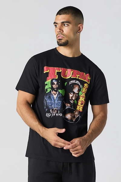 T-shirt à imprimé Tupac Shakur