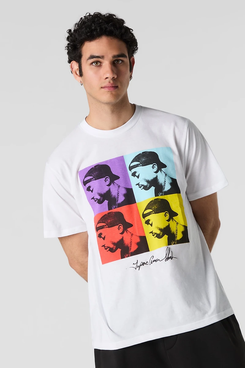 T-shirt à imprimé Tupac