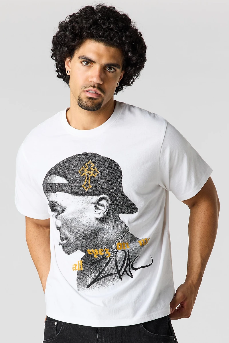T-shirt à imprimé Tupac