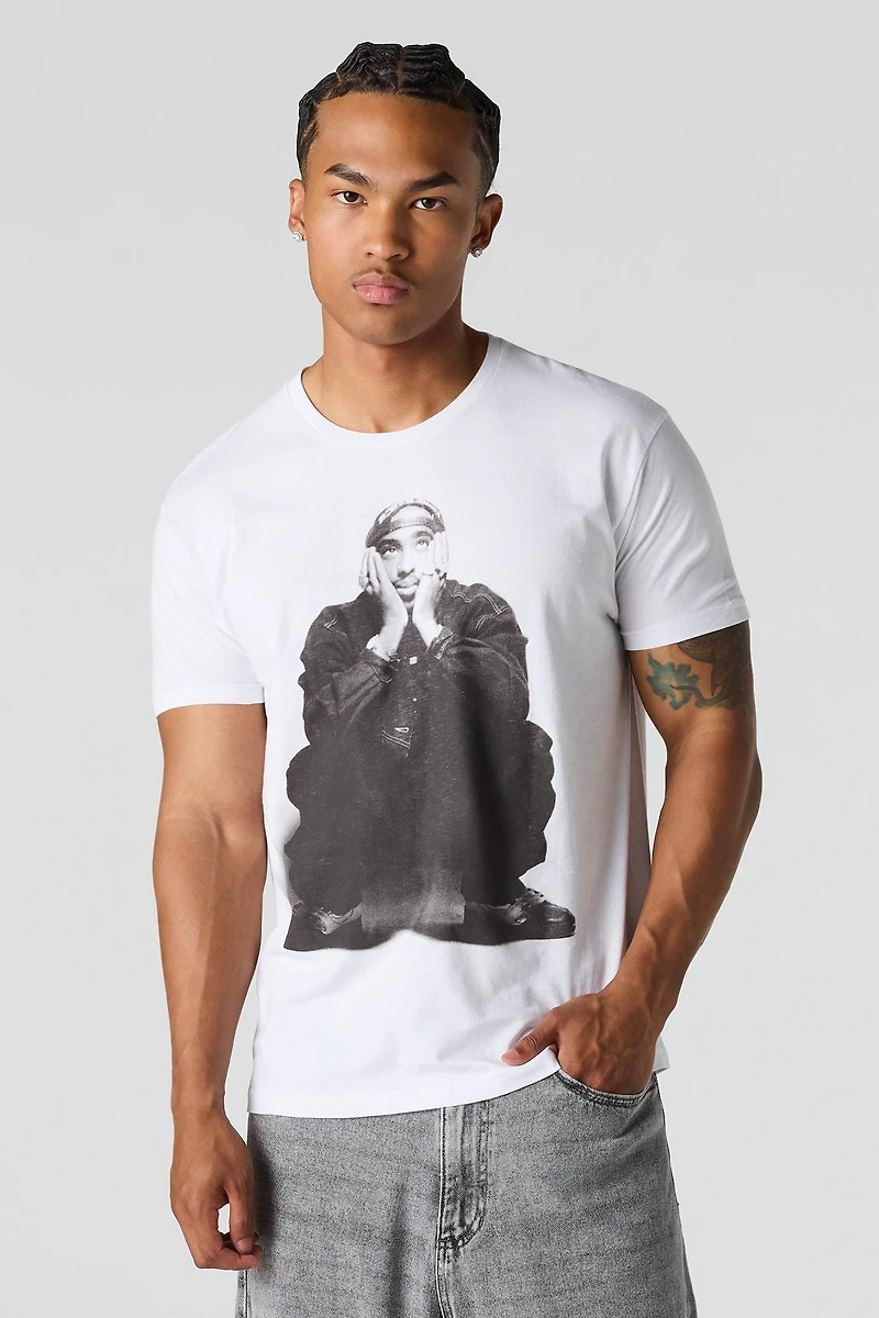 T-shirt à imprimé Tupac