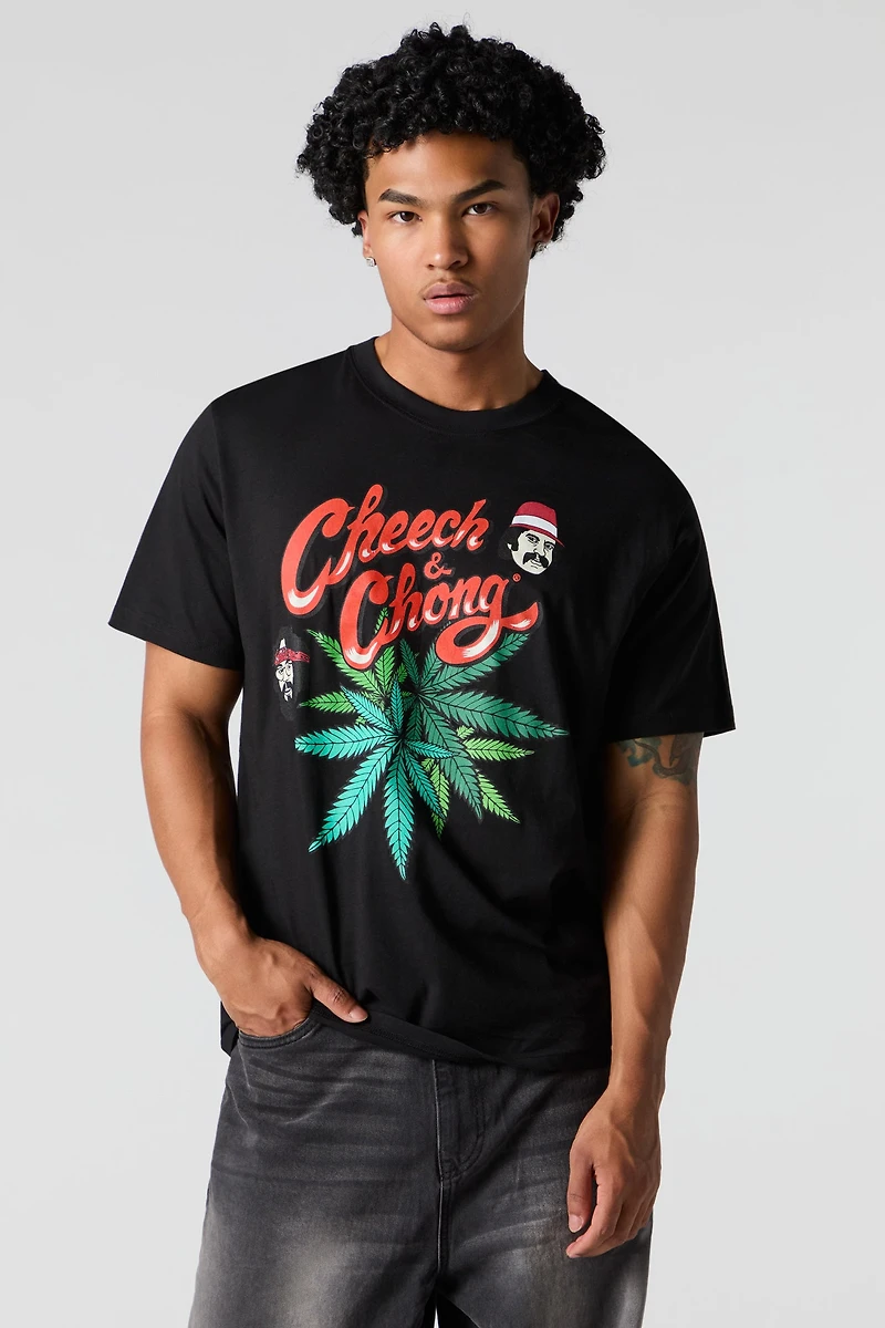 T-shirt coupe garçonne à imprimé Cheech & Chong