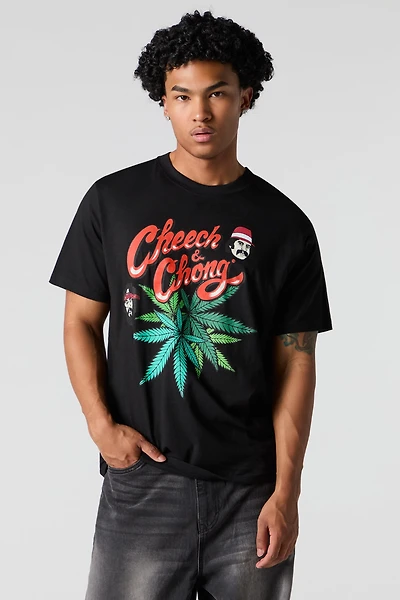 T-shirt coupe garçonne à imprimé Cheech & Chong