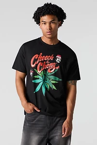 T-shirt coupe garçonne à imprimé Cheech & Chong