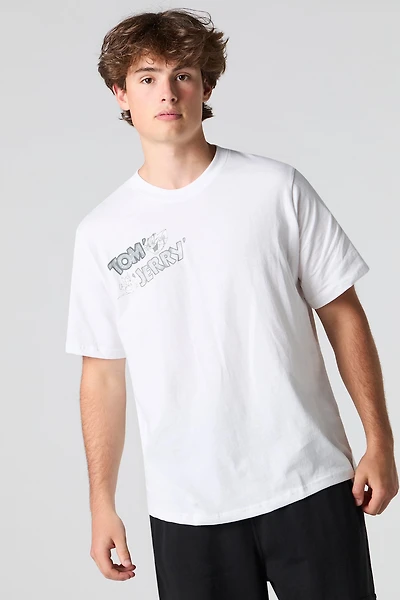 T-shirt à imprimé de dessin Tom and Jerry
