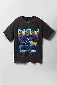 T-shirt délavé à imprimé Pink Floyd