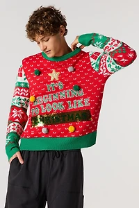 3D Pom Christmas Sweater