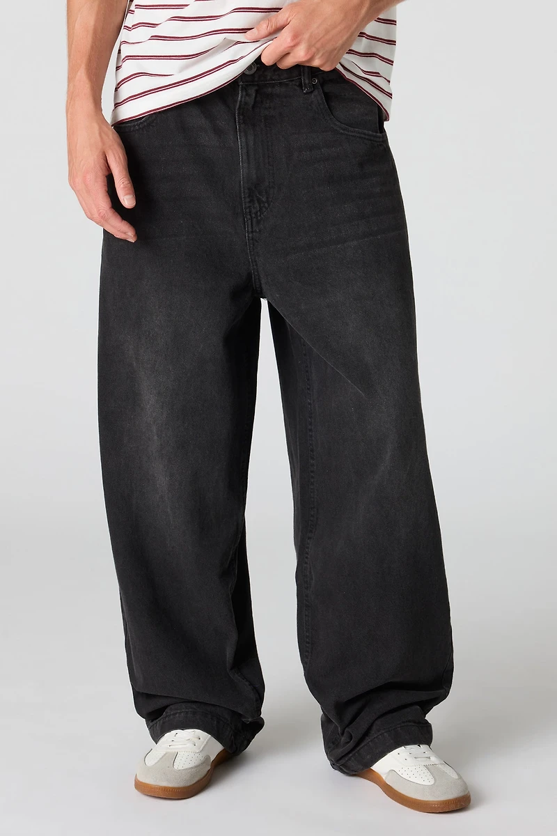 Super Baggy Washed Black Jean