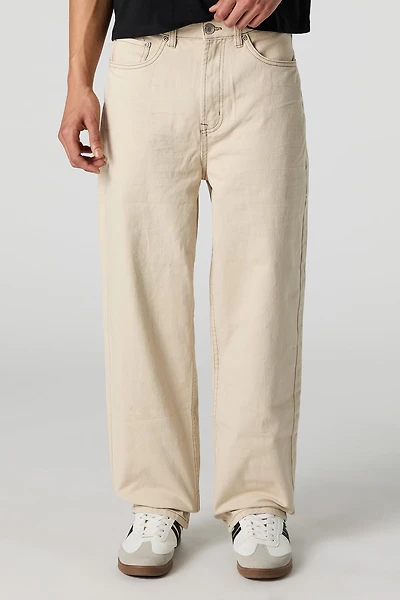 Khaki Baggy Wide Leg Jean