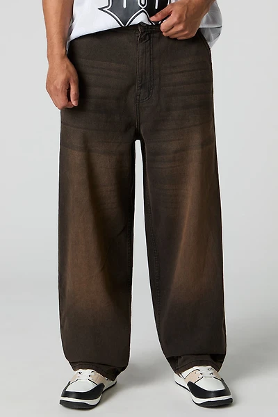 Latte Black Wide Leg Skater Jean