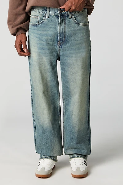 Jean rigide baggy