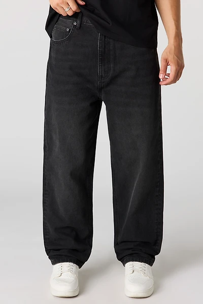 Jean baggy délavé noir