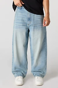 Jean baggy délavé pâle