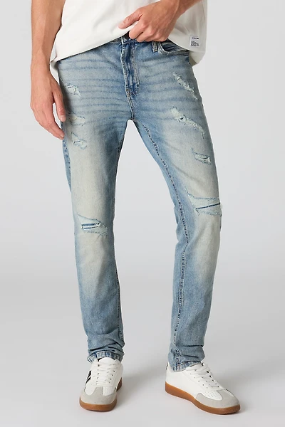 Jean mince extensible déchiré