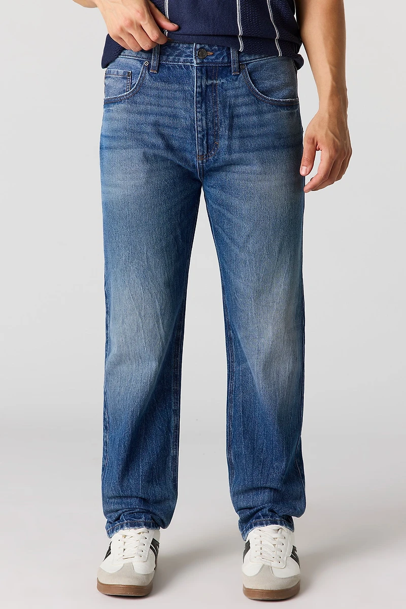 Straight Washed Dark Jean