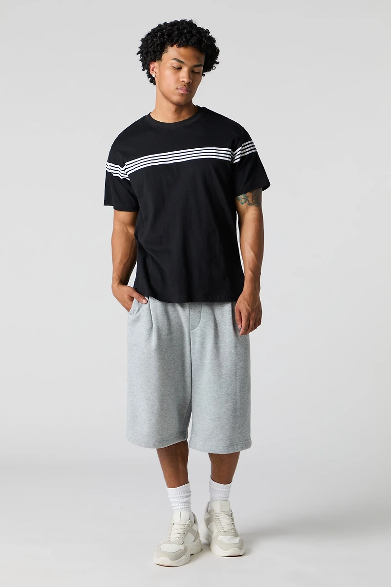 T-shirt partiellement ray
