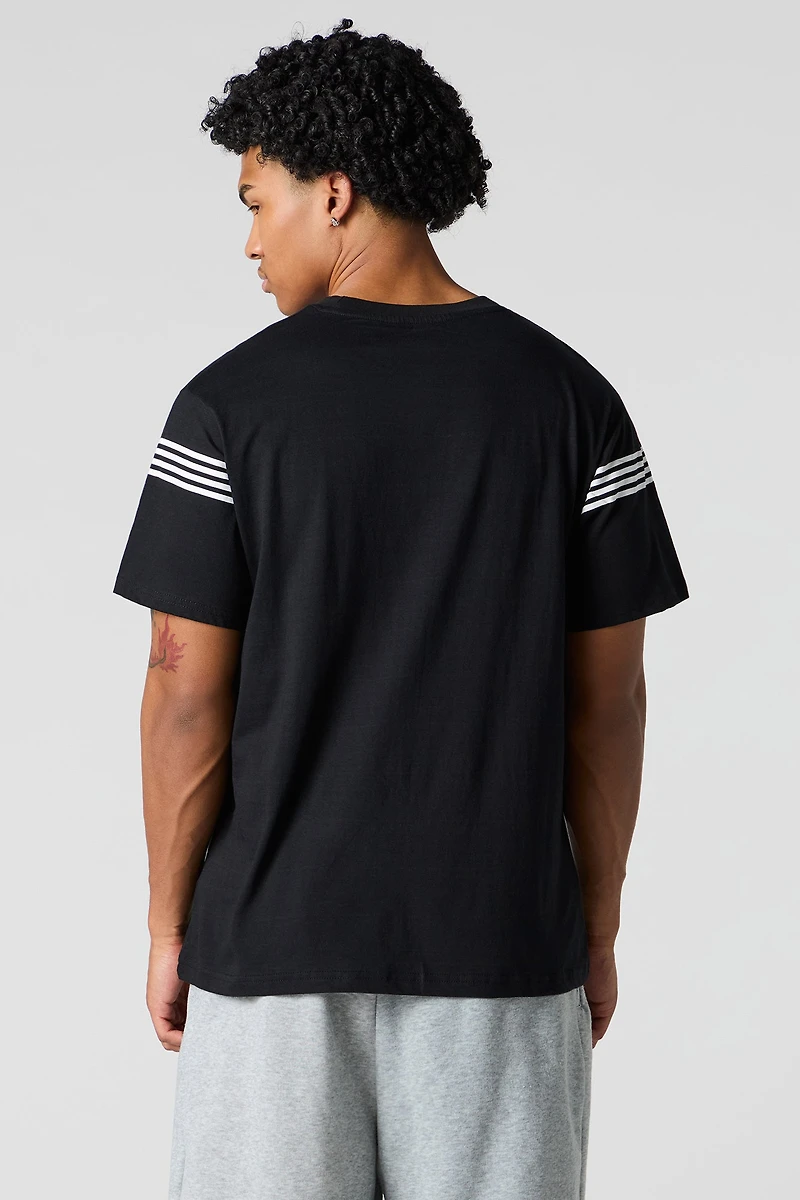 T-shirt partiellement ray