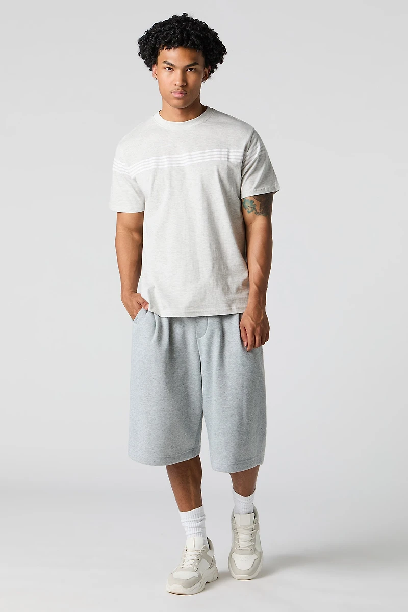 T-shirt partiellement ray