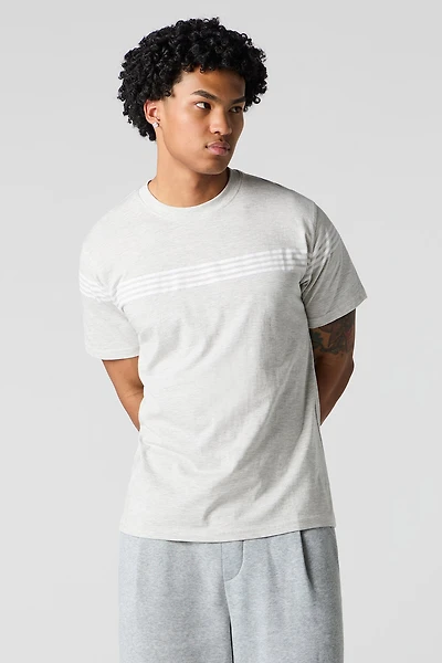 Partial Striped T-Shirt