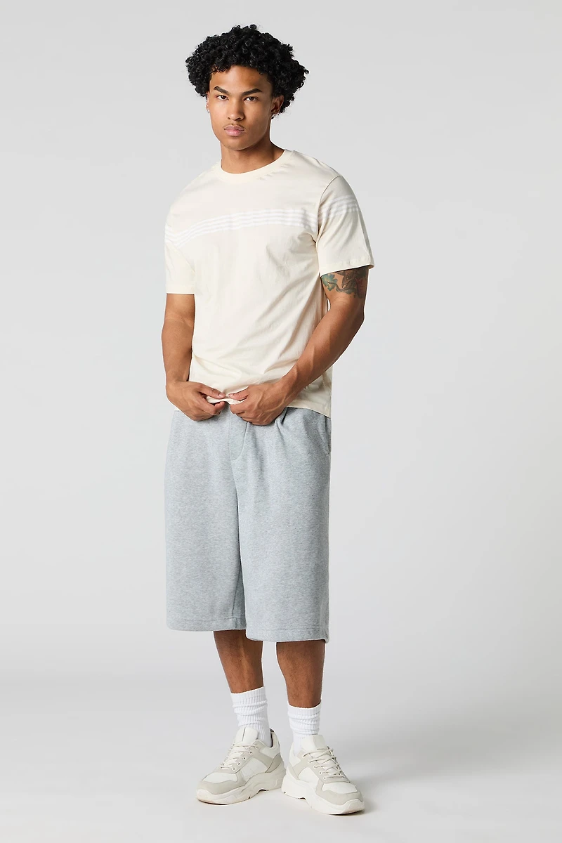 T-shirt partiellement ray