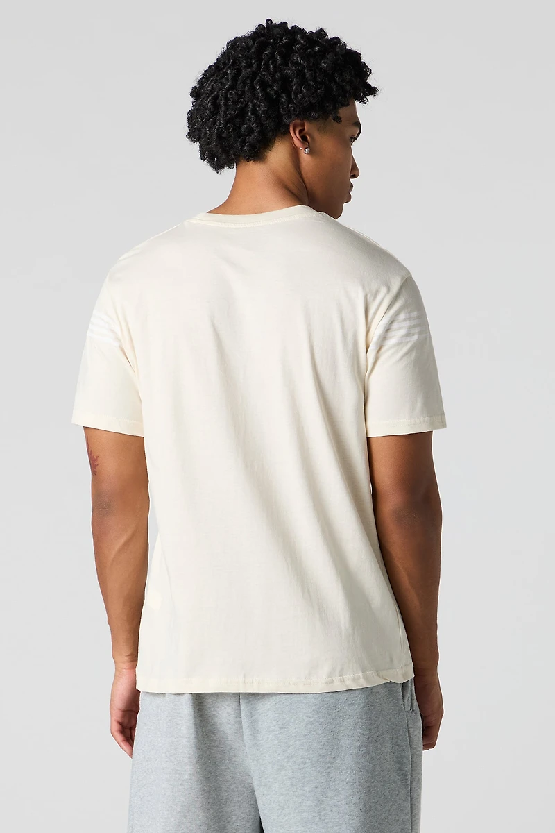 T-shirt partiellement ray