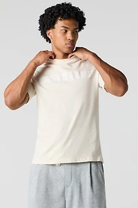 T-shirt partiellement ray