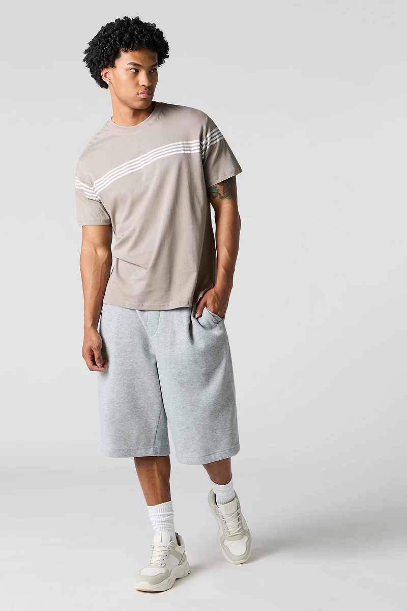 T-shirt partiellement ray