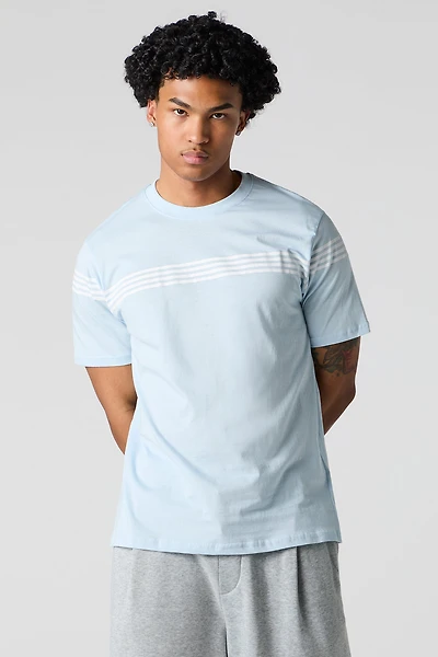 Partial Striped T-Shirt