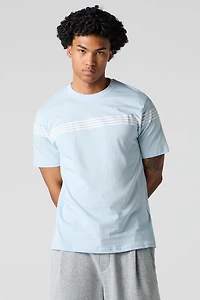 Partial Striped T-Shirt