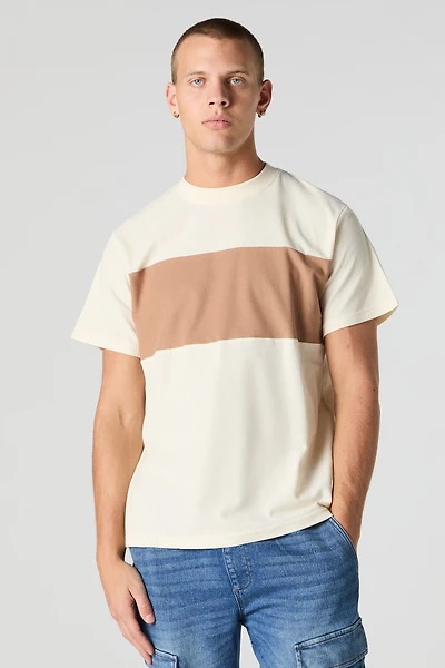 Textured Colourblock T-Shirt