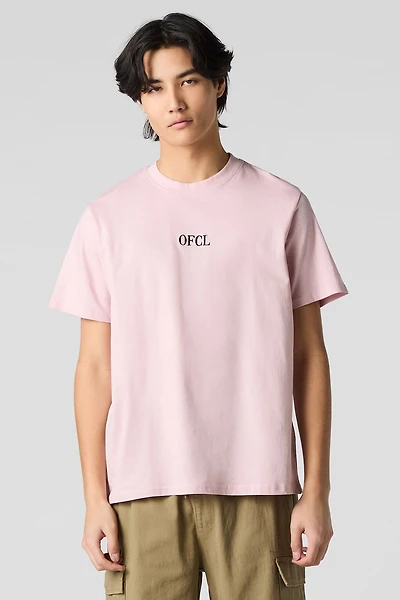 T-shirt ras du cou avec motif brodé