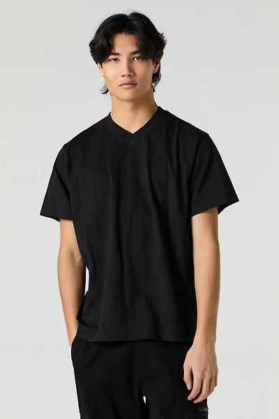 Solid V-Neck T-Shirt