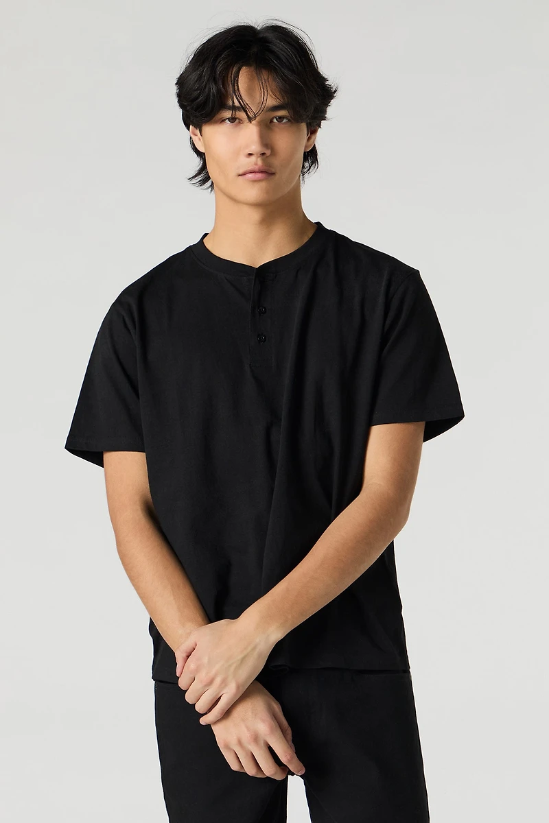 T-shirt Henley uni