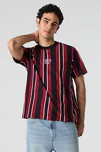 Embroidered Striped T-Shirt