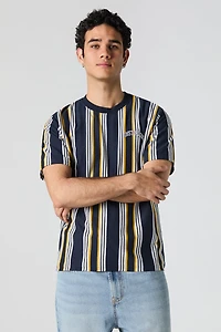 T-shirt rayé à broderie