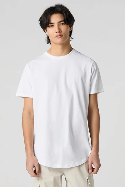 T-shirt avec ourlet arrondi