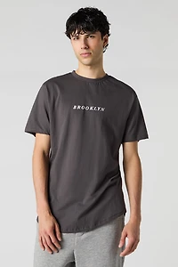 Curved Hem Graphic T-Shirt
