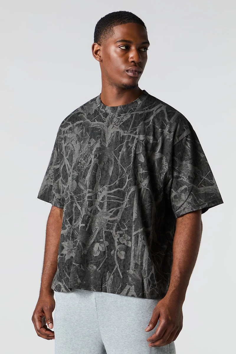 Camo Print Boxy T-Shirt